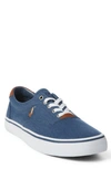 Polo Ralph Lauren Men's Shoes Cotton Trainers Sneakers Thorton In Newport Navy Fabric