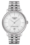 Tissot Men's Swiss Automatic T-classic Carson Powermatic 80 Stainless Steel Bracelet Watch 40mm In No Color
