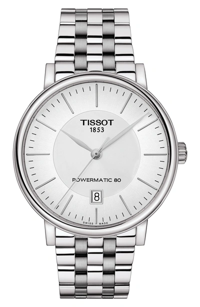 Tissot Men's Swiss Automatic T-classic Carson Powermatic 80 Stainless Steel Bracelet Watch 40mm In No Colour