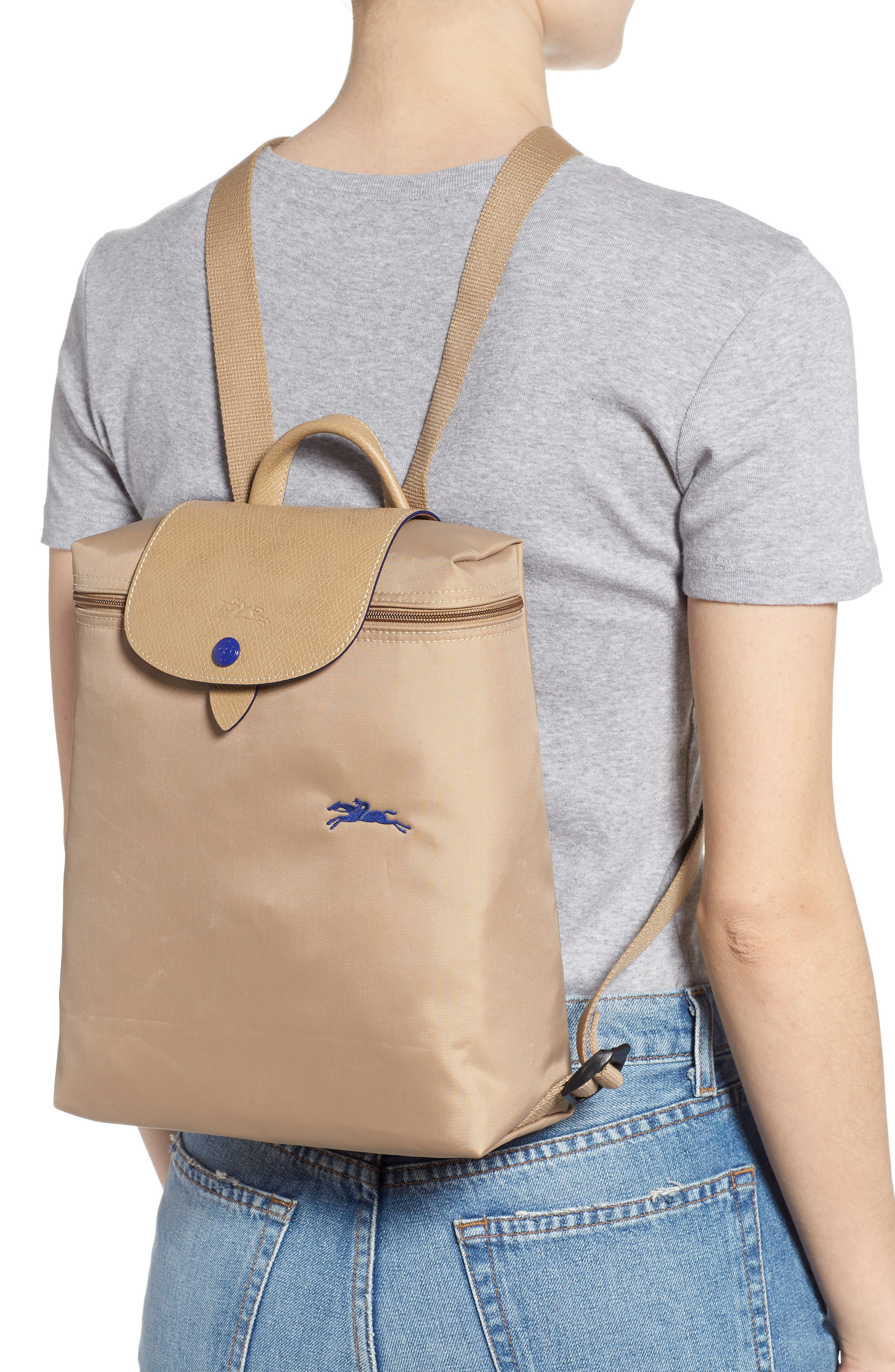 longchamp backpack beige