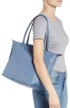 Longchamp Le Pliage Club Small Shoulder Tote - Blue In Blue Mist