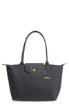Longchamp Le Pliage Club Small Shoulder Tote In Bilberry