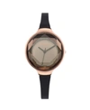 RUMBATIME RUMBATIME ORCHARD GEM BLACK DIAMOND SILICONE WOMEN'S WATCH