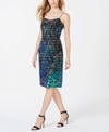 ADRIANNA PAPELL SEQUINED SHEATH DRESS