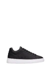 ETQ. LOW 4 BLACK LEATHER SNEAKERS,10775663