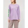 STUSSY LEAVES LONG SLEEVED COTTON-JERSEY T-SHIRT