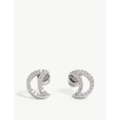Astrid & Miyu New Tricks Rhodium Star Earrings In Silver