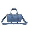 MAHI LEATHER Mini Duffle Handbag In Pastel Blue Suede