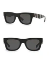 VALENTINO VA4045 Solid Black 50MM Square Sunglasses