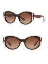 VALENTINO VA4039 GRAD BURGANDY 53MM ROUND SUNGLASSES,400099897662