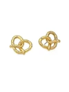 KATE SPADE Pretzel Crystal & Goldplated Mini Stud Earrings