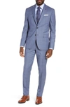 TED BAKER JAY TRIM FIT PLAID WOOL SUIT,TB35210 358