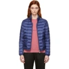 Moncler Quilted Shell Down Jacket In Blue