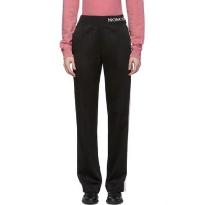 Moncler Logo Waistband Track Trousers In Black