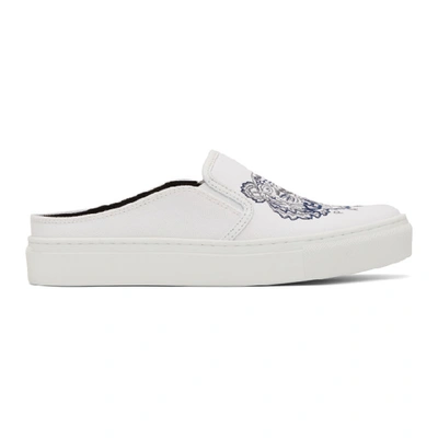 Kenzo Women's Embroidered Slip-on Platform Trainers In White