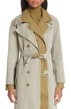 SIES MARJAN DEVIN LAYERED COTTON CANVAS TRENCH COAT,10CC0026