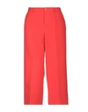 Liu •jo Cropped Pants In Red