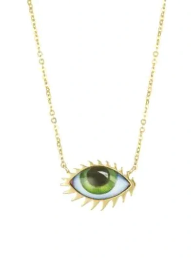 Lito 14k Yellow Gold Eye Necklace