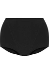 PROENZA SCHOULER PROENZA SCHOULER WOMAN HIGH-RISE KNITTED BRIEFS BLACK,3074457345619748653