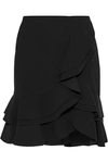 PROENZA SCHOULER PROENZA SCHOULER WOMAN RUFFLED CREPE SKIRT BLACK,3074457345619704894