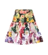 DOLCE & GABBANA Floral-printed cotton miniskirt,P00353656
