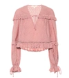 JONATHAN SIMKHAI BRODERIE ANGLAISE COTTON BLOUSE,P00360864