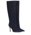 GIANVITO ROSSI SUSAN 85 SUEDE KNEE-HIGH BOOTS,P00365569