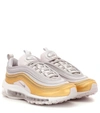 Nike Air Max 97 Se Metallic Leather And Mesh Sneakers In Grey