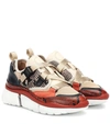 CHLOÉ SONNIE LEATHER SNEAKERS,P00366251