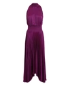 A.l.c Renzo High-neck Sleeveless Pleated Satin Midi Cocktail Dress
