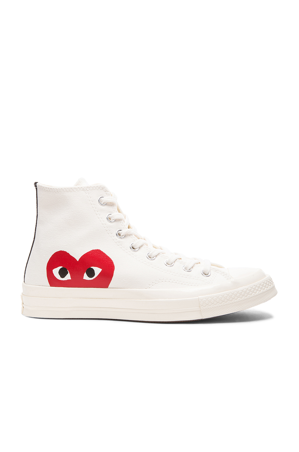 comme des garcons play off-white converse edition half heart chuck 70 high  sneakers