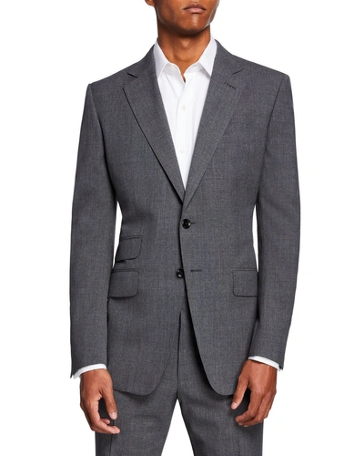 Tom Ford Men's O'connor Notch-lapel Two-piece Suit In Grey Pattern