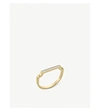 MONICA VINADER MONICA VINADER WOMENS WHITE SIGNATURE 18CT YELLOW-GOLD VERMEIL AND DIAMOND THIN RING,15879193