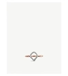 MONICA VINADER RIVA 迷你 风筝 18CT 玫瑰 金 镀金的银 上 英镑 银 钻石 堆叠 环,616-10058-RPRGRSHRDIA