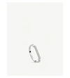 MONICA VINADER MONICA VINADER WOMENS WHITE SIGNATURE THIN STERLING SILVER AND DIAMOND RING,15880119