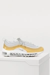 Nike Air Max 97 Se Metallic Leather And Mesh Sneakers In Vast Grey/metallic Silver/mettalic Gold