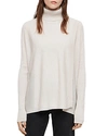 Allsaints Koko Faux-wrap Sweater In Porcelain Marl