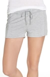 Splendid Pajama Shorts In Light Heather Grey