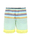 PRADA STRIPED NYLON SWIM SHORTS,10776104