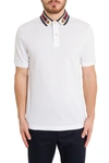 GUCCI COTTON POLO WITH WEB AND FELINE HEAD,10776426