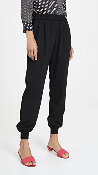 Joie Mariner Pull-on Tapered Trousers In Caviar