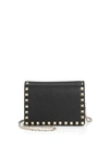 Valentino Garavani Small Rockstud Leather Shoulder Bag In Black