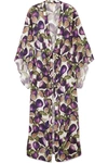 ADRIANA DEGREAS Printed voile dressing gown