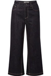 FENDI CROPPED HIGH-RISE WIDE-LEG JEANS