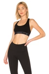 Stussy Logo Elastic Band Sports Bra In Black
