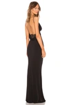 Katie May Surreal Cowl Back Evening Dress In Black