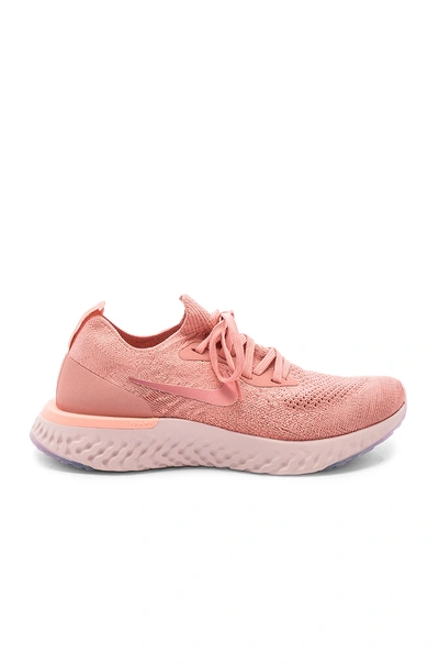 Nike Women's Epic React Flyknit Running Shoes, Pink In Rust Pink/ Pink Tint/ Pink
