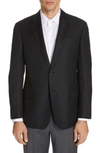 Emporio Armani Essential G Line Regular Fit Notch Lapel Suit Jacket In Solid Black