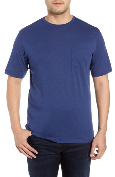 Peter Millar Men's Seaside Summer Soft Pocket T-shirt In Atlantic Blue