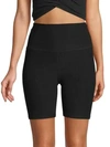 Beyond Yoga Spacedye In The Mix High-waist Biker Shorts In Darkest Night